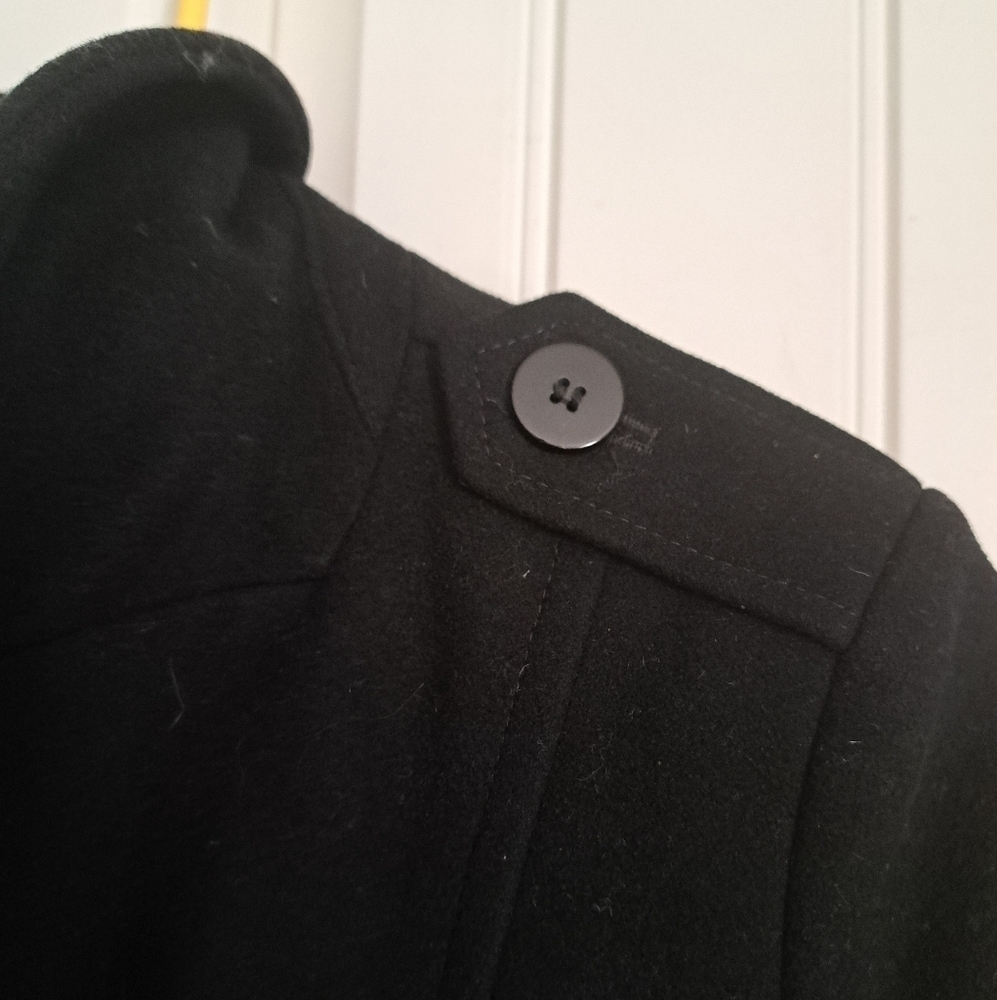 Ladies KENNETH COLE wool single breasted jacket peacoat navy blue coastal size 6 - Picture 6 of 12